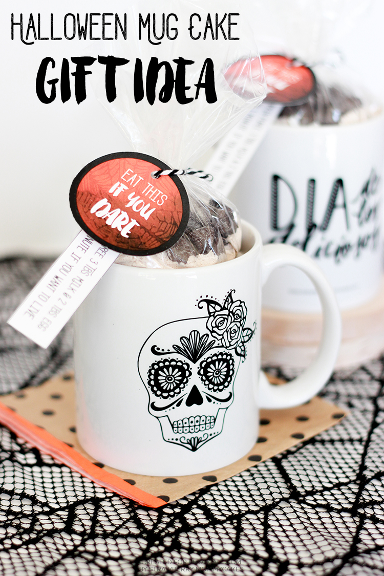 Halloween Mug Cake Gift Idea with FREE Printables